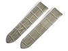 King Watch Parts Совместимый с Cartier Santos 100 LM Ремешок Aftermarket Тиснение под крокодила 23 мм [Импортный Оригинал] - XL, - - Кожа, Серый,