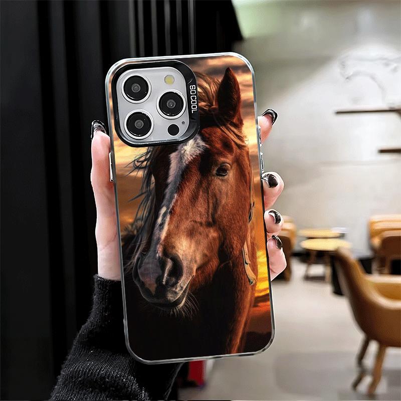 Ферганская Лошадь Животное Ударопрочный Чехол для Телефона для iPhone 17 Air 16 16E 15 Pro Max 14 Plus 13 Mini 12 Задняя Крышка Противоударный Fundas