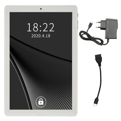 Для планшета Android 11, 10-дюймовый IPS HD-экран, 3 ГБ ОЗУ, 64 ГБ ПЗУ, 8-ядерный процессор, планшет с поддержкой сети 3G, 5G WIFI, 100–240 В, золотой, ЕС