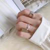 Корейское минималистичное кольцо с текстурой полумесяца – Персонализированная нишевая мода для женщин