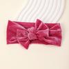 New Solid Solor Children's Hair Accessories Baby Plush Bow Headband Baby Soft and Comfortable Fabric Headband