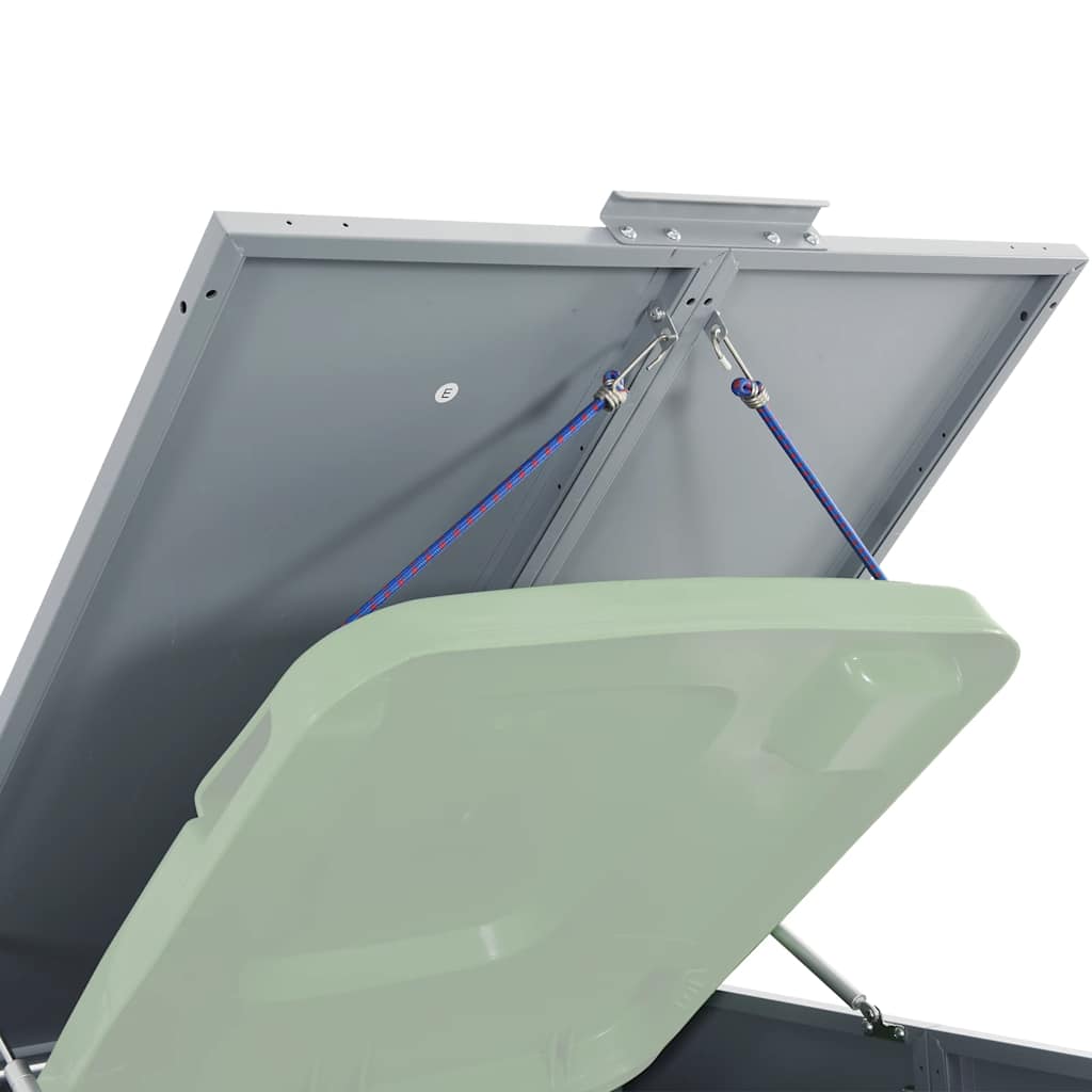 3 Bin Waste Bin Enclosure Gray 207 x 79 x 117 cm Steel