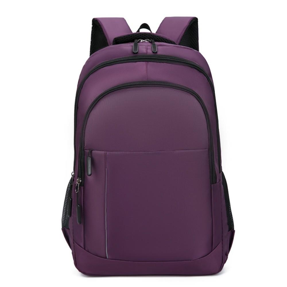 Lightweight Men's Business Backpack Scratch Prevention Anti-splash Water Oxford Cloth Laptop Bag Polyester Solid Color