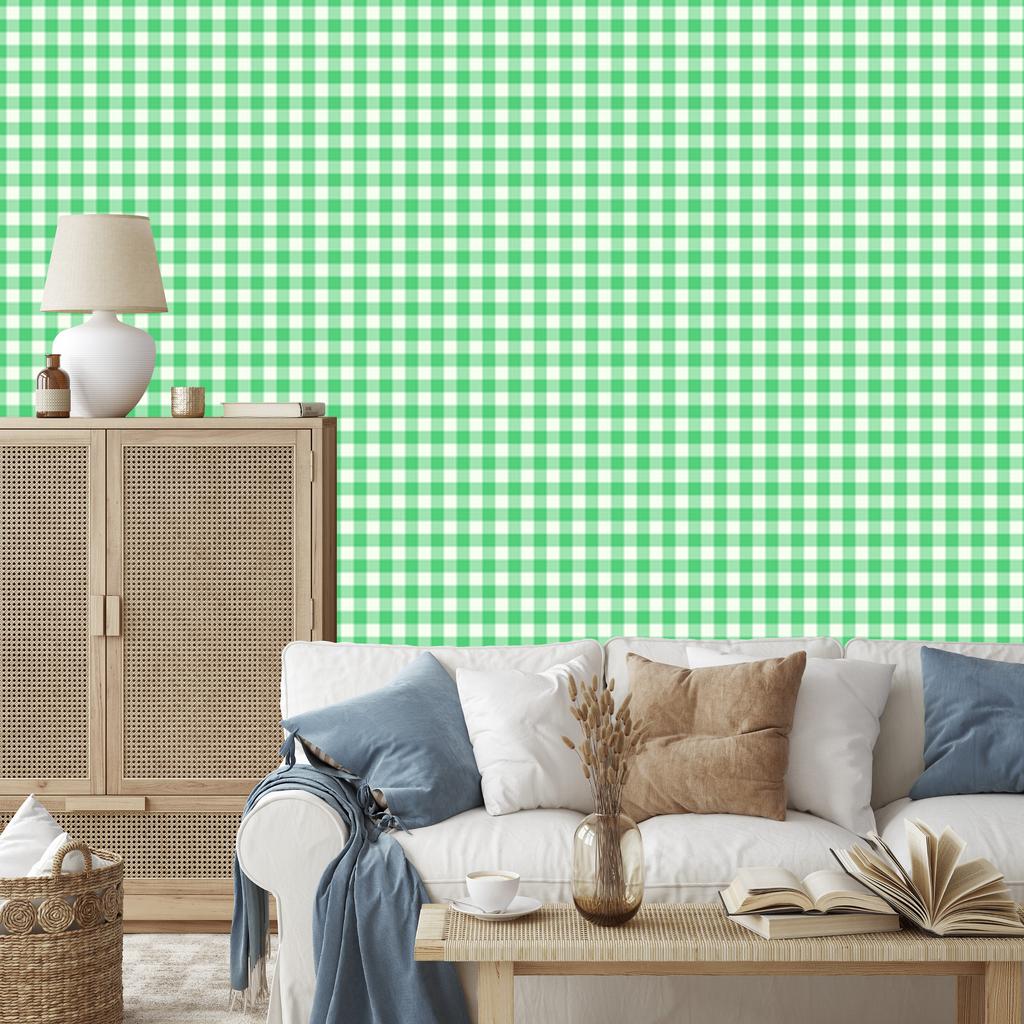 Mint fabric pattern wallpaper, mint center for living room and bedroom 50x1000