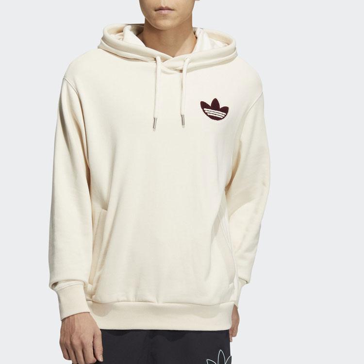 Adidas Оригинальный пуловер с логотипом трилистника, мужская толстовка с капюшоном, бежевый HY7230