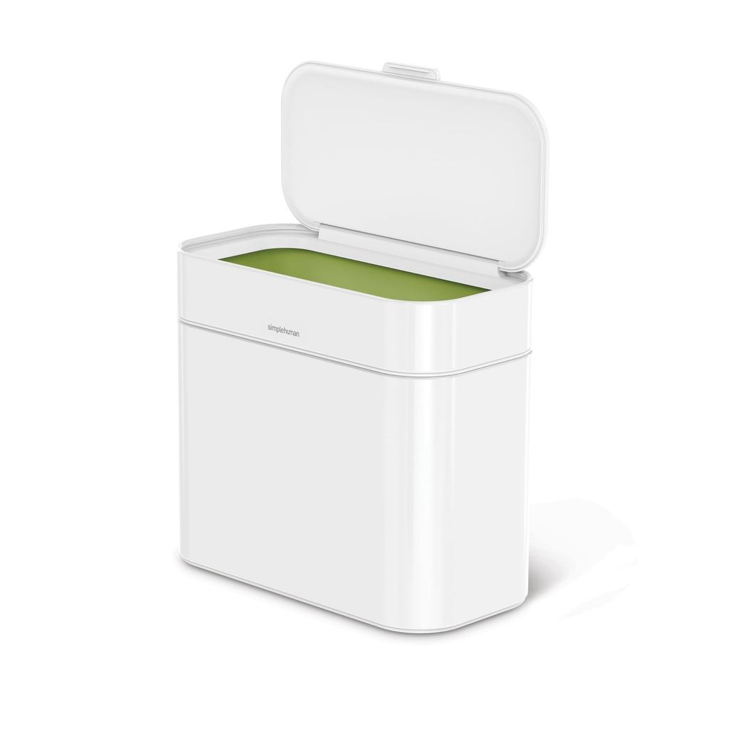 Контейнер для компоста Simplehuman, 4 литра (4L) объем, с крышкой, мусорное ведро из нержавеющей стали (simplehuman CW1648)