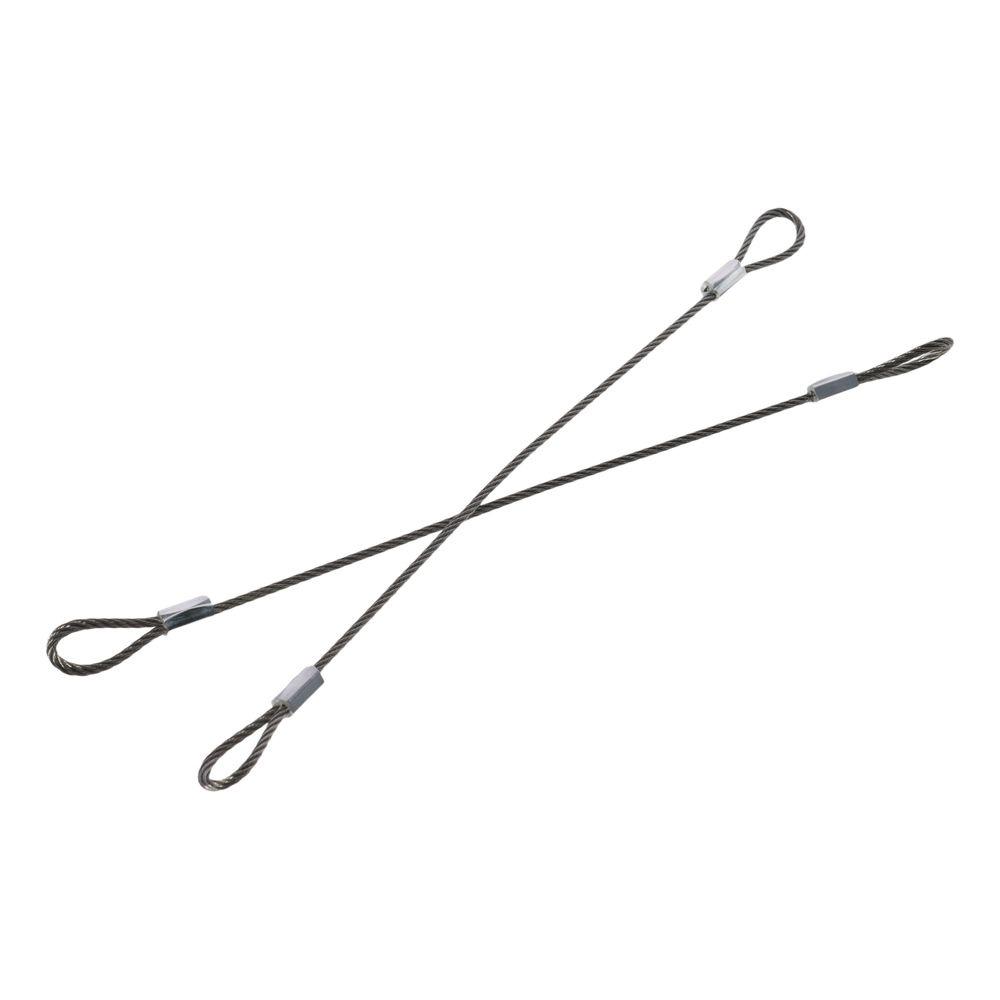 20смx2мм Страховочный трос Серебристый Защита от отсоединения Веревка Безопасная Двойная петля Ежедневно