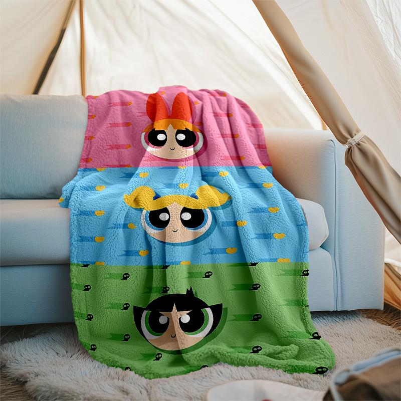 The Powerpuff Girls2 printed throw blanket—lightweight,soft,warm;versatile blanket for all seasons—perfect as &air-conditioning throw,nap blanket