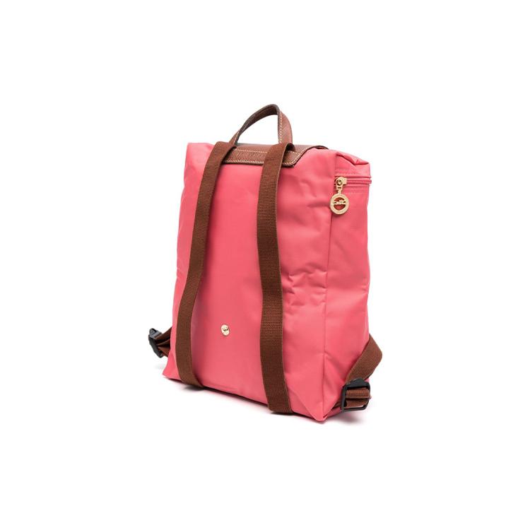 Longchamp Рюкзак Le Pliage из полиамида с телячьей кожей, средний, мужской, розово-красный