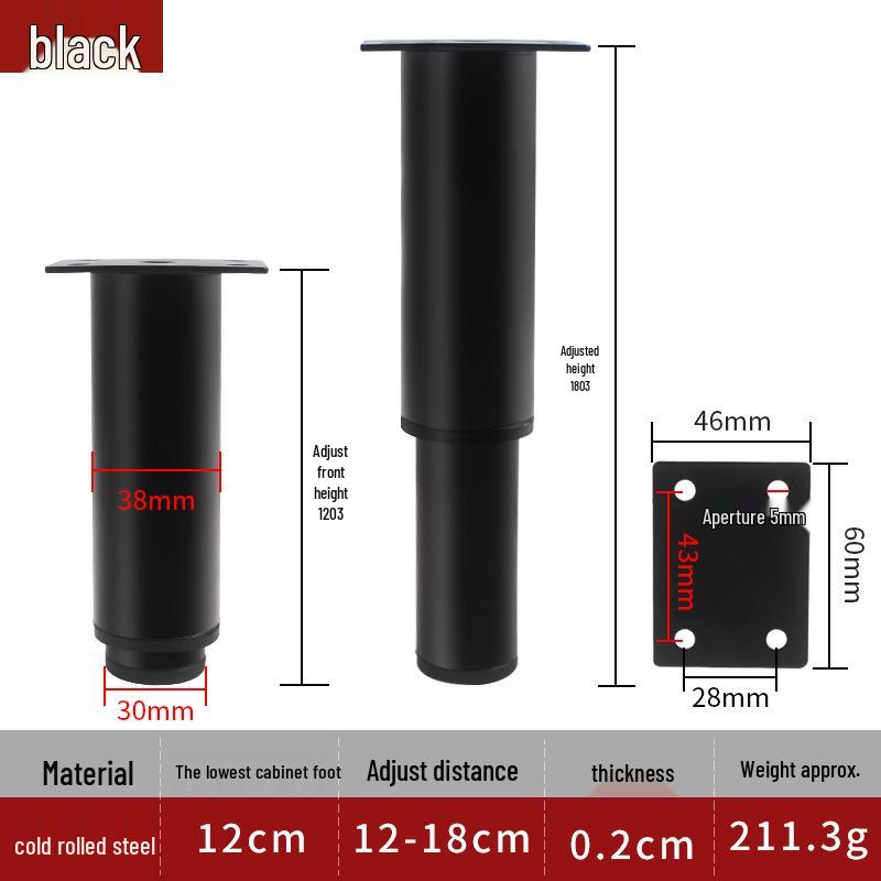 Adjustable Furniture Legs: Coffee Table, Sofa, TV Cabinet, Bed, and Telescopic Support Legs.