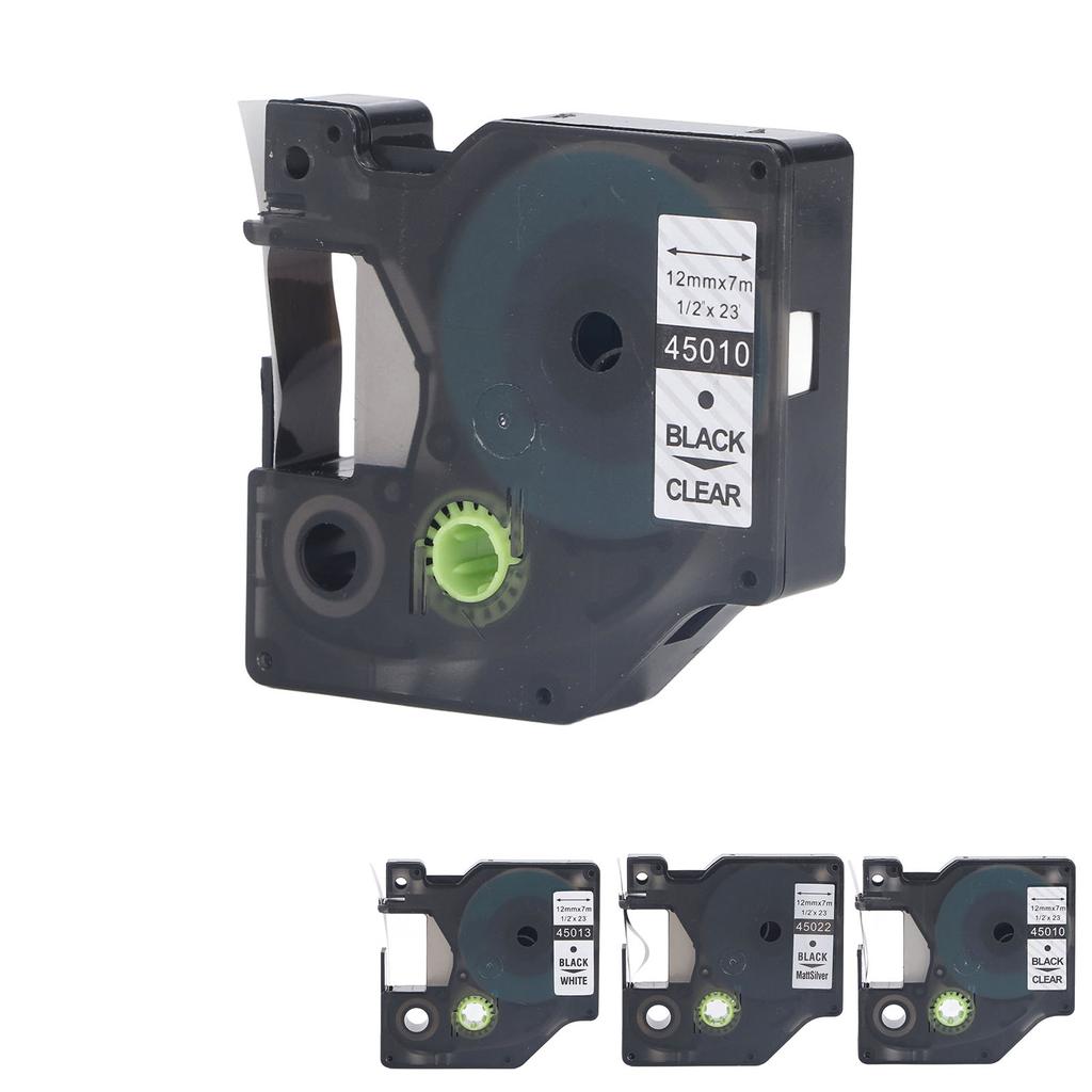 12mm Label Maker Tape Replacement 23.0ft Length Waterproof High Laminated Label Maker Tape for Test