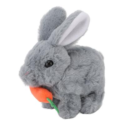 Реалистичная игрушка-кролик плюшевая интерактивная пасхальная электронная прыгающая игрушка-кролик со звуком шевелящимися ушами