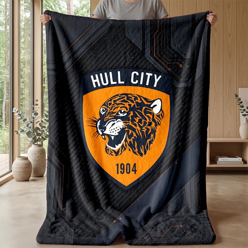 Hull FC Flannel Fleece Blanket Cozy Warm Throw Blanket For Couch Bed Travel All Season Use