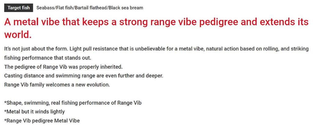 Bassday Range Vibe 70 Iron Metal Sinking Vibration Lure LH-312A (8401)
