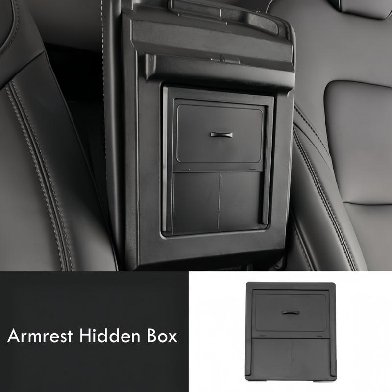 For Tesla Model Y/3 Center Console Organizer Tray Armrest Storage Box Hidden Cubby Drawer Fit 2021-2024 Model Y 2021-2023 Model3