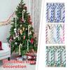 Christmas Tree Candy Decorations 6PCS Plastic Candy Cane Hanging Ornament 2025 Xmas Home Party Supplies Decor