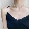 Япония и Корея жемчужное ожерелье женское новое трехслойное stacked collarbone chain нишевый дизайн цепочка на шею чокер темперамент аксессуары