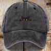 Cute Cat Printed Baseball Cap, Washed and Worn, Men's and Women's Duckbill Cap, Soft Top Sun Hat