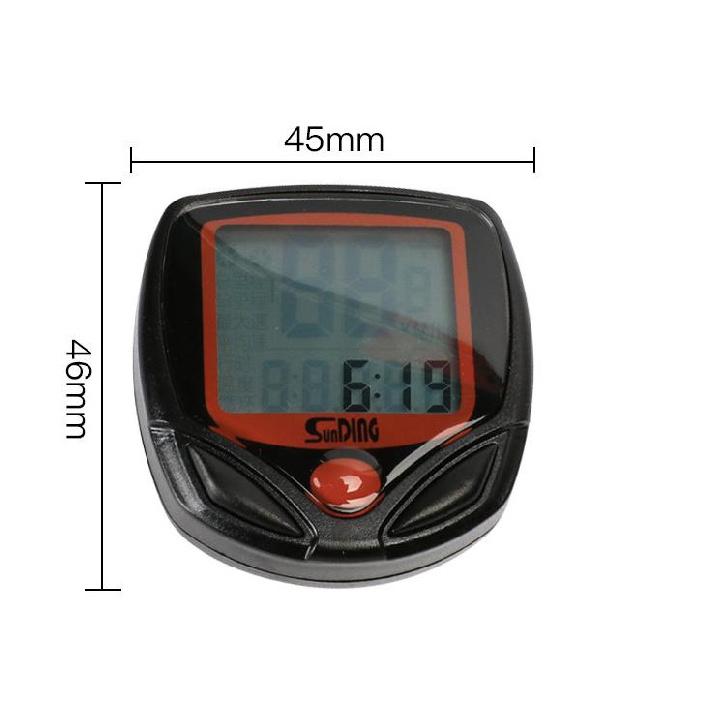 Bike Computer Bicycle Speedometer Bike Odometer Cycling with LCD Display Multi Function Waterproof 1