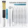 Dentist Tools Set: Stainless Steel Double-Ended Probe, Mouth Mirror, and Teeth Cleaning Kit