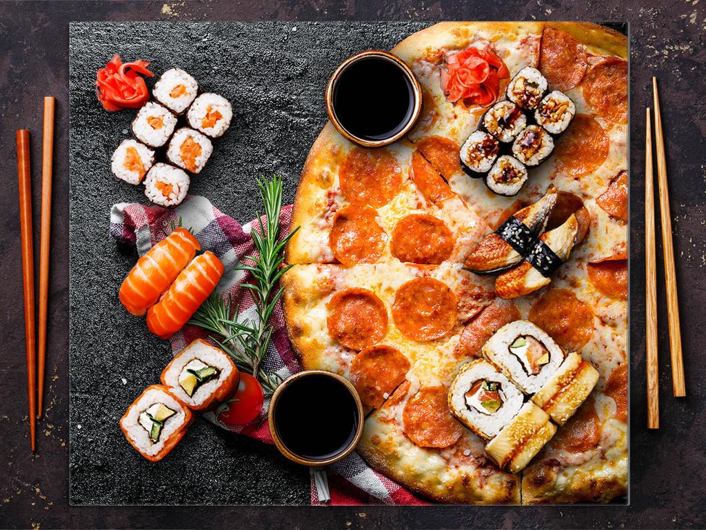 Szklana płyta ochronna na kuchenkę 60x52 Pizza