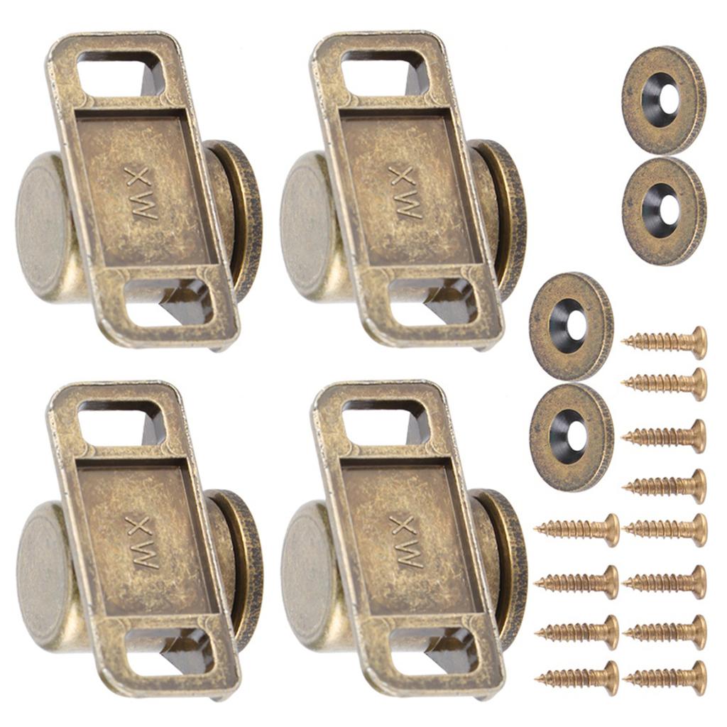 4 шт. Винтажные магнитные дверные защелки из цинкового сплава, фурнитура, аксессуары для шкафа, зеленый