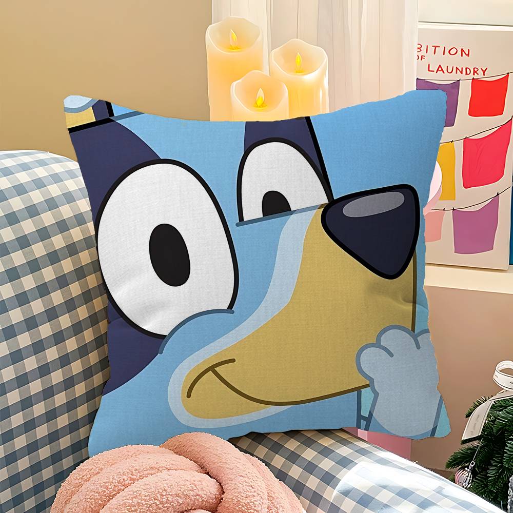 Children Animation B-Bluey Pillow Gift Home Office Decoration Bedroom Sofa Car Cushion Cover Case 45X45
