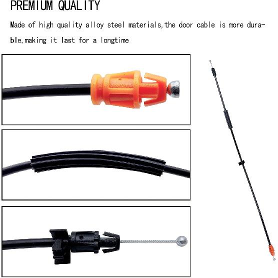 25.8" Door Latch Cable, Inside Door Handle Latch Release Cable Compatible with 2007-2014 Chevy Tahoe Sierra Yukon Silverado Escalade 924-481 22862028
