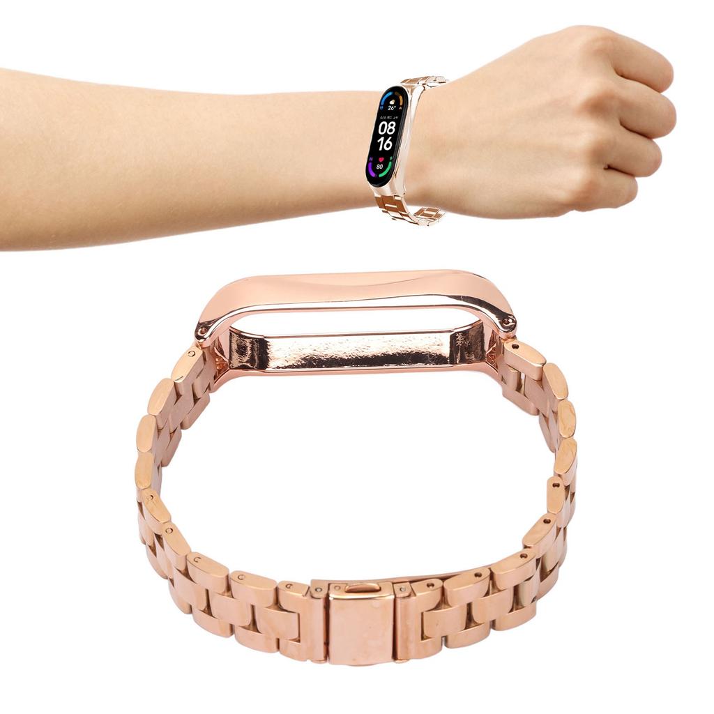 Smartwatch Wrist Band Strap Stainless Steel Anti Lost with Double   Folding Buckle for   Band 6