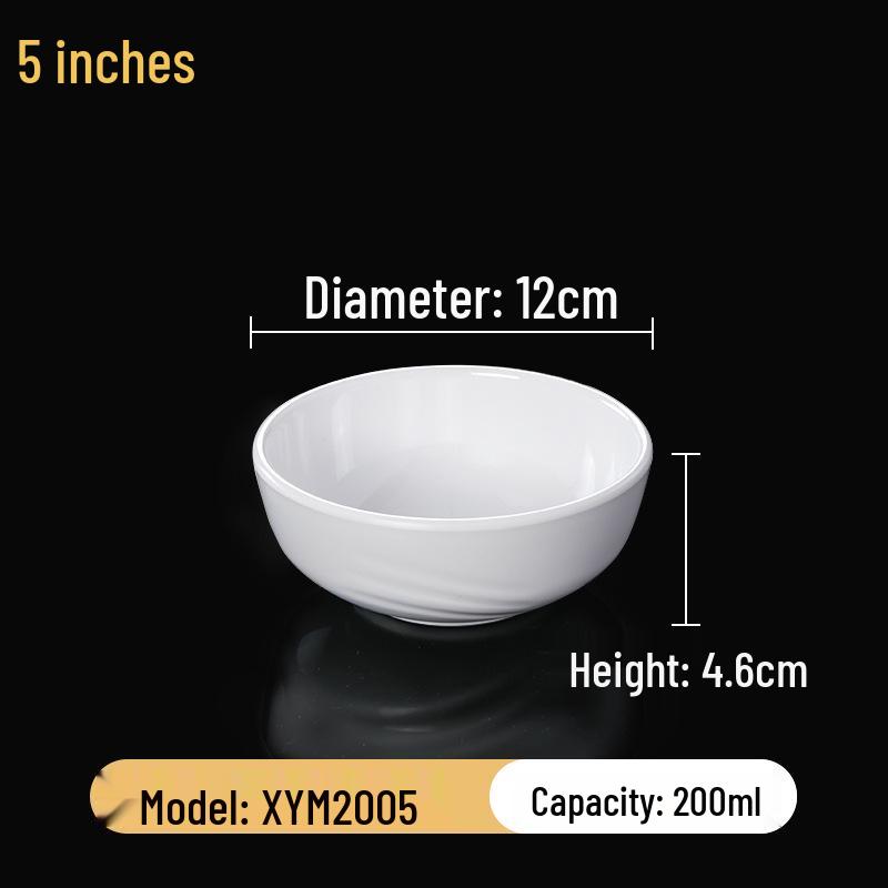 Набор квадратных меламиновых мисок: Идеально для хот-пота, соусов, риса, каши и супа - для коммерческого и ресторанного использования.