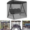 Awning + Mosquito Net for Garden Swing Palermo Premium