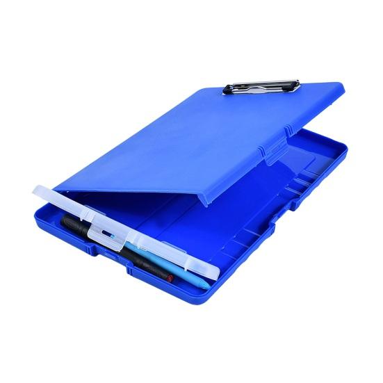 File Folder Organizer with Strong Lock Non-Slip Clips Hanging Holes 3-in-1 Clipboard Pencil Case File