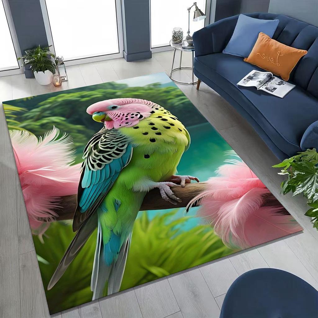 Красочный тропический попугай ара, натуральное искусство птиц, ковер для спальни, гостиной, дивана, домашний коврик для двери, декор, большой нескользящий коврик для пола