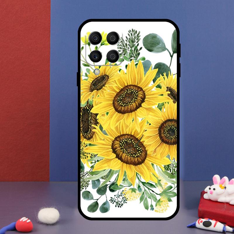 Летний Цветочный Чехол с Ромашками и Подсолнухами Для Samsung Galaxy M12 M13 M33 M23 M53 M15 M55 M31 M51 M14 M34 M54 M20 M32 M52