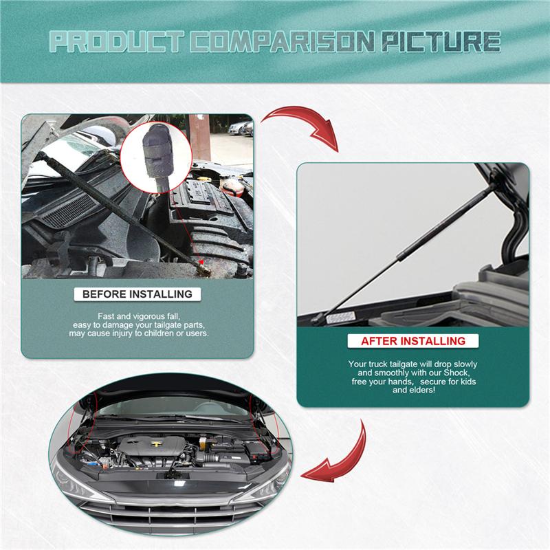 2pcs Front Bonnet Hood Gas Struts 811613Z000 811713Z000 For Hyundai i40 CW VF Sonata 11-19