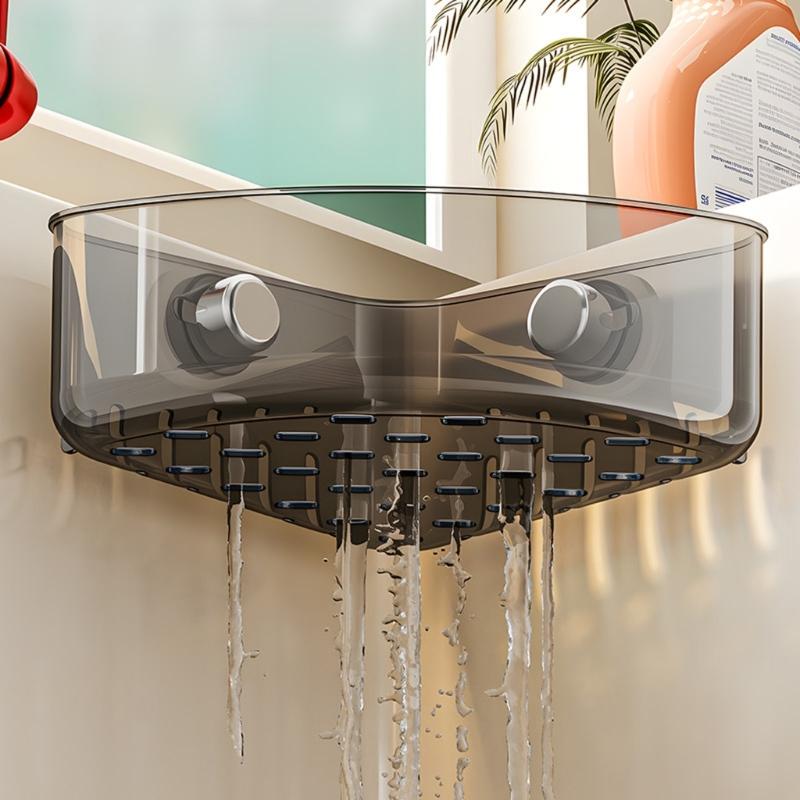Гибкий угловой органайзер для кухонной мойки, экономящая место стойка для хранения, водонепроницаемый треугольный держатель для губки