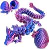 22CM Creative Decompression Dragon Egg Chameleon Pendulum 3D Printing Dragon 2025 New Year Gift Colorful Set Desktop Ornament Kid Toy
