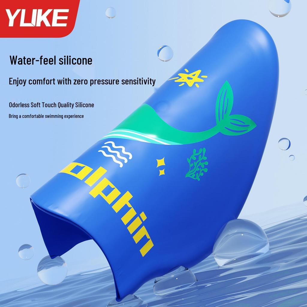 Детская силиконовая шапочка для плавания с длинными волосами - Водонепроницаемая и удобная посадка для профессиональных тренировок