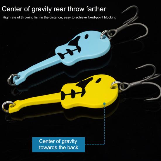 5 шт. 5,4 см/11 г Блесна-спиннер для гитары с крючком, металлическая вращающаяся блесна-спиннер с пайетками, для морской рыбалки