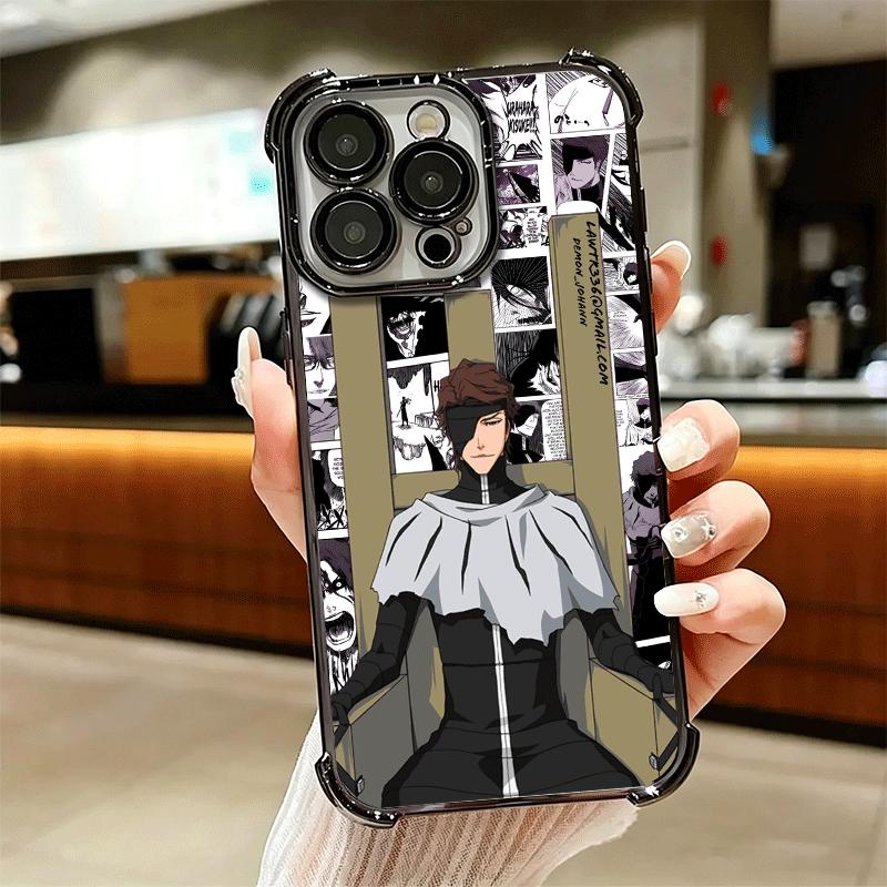 Чехол для телефона с покрытием Bleach Аниме Ичиго Кенпачи Для iPhone 16 17 Pro Max Air 16E 14 15 Plus 12 13 Mini Противоударный Чехол с Airbag