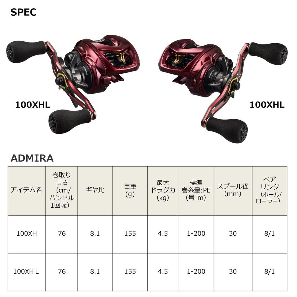 DAIWA Double Axis Reel 23 Admira 100XHL