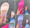 Woman's Sandals Sexy Summer Shoes Woman Slip On Fashion Slides Ladies Transparent Flats Shoes Flat Flip Flop Beach Large Size 42