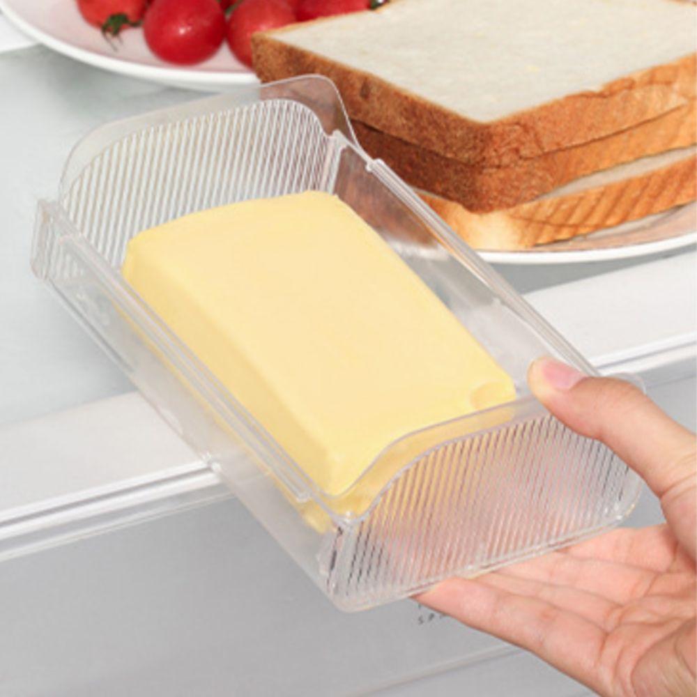 Plastic Butter Dish Sealed Butter Splitting Box Household Butter Tray Refrigerator