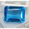 Natural Blue Topaz Brazil Emerald Cut 27-29 Ct Stunning Certified Gemstone