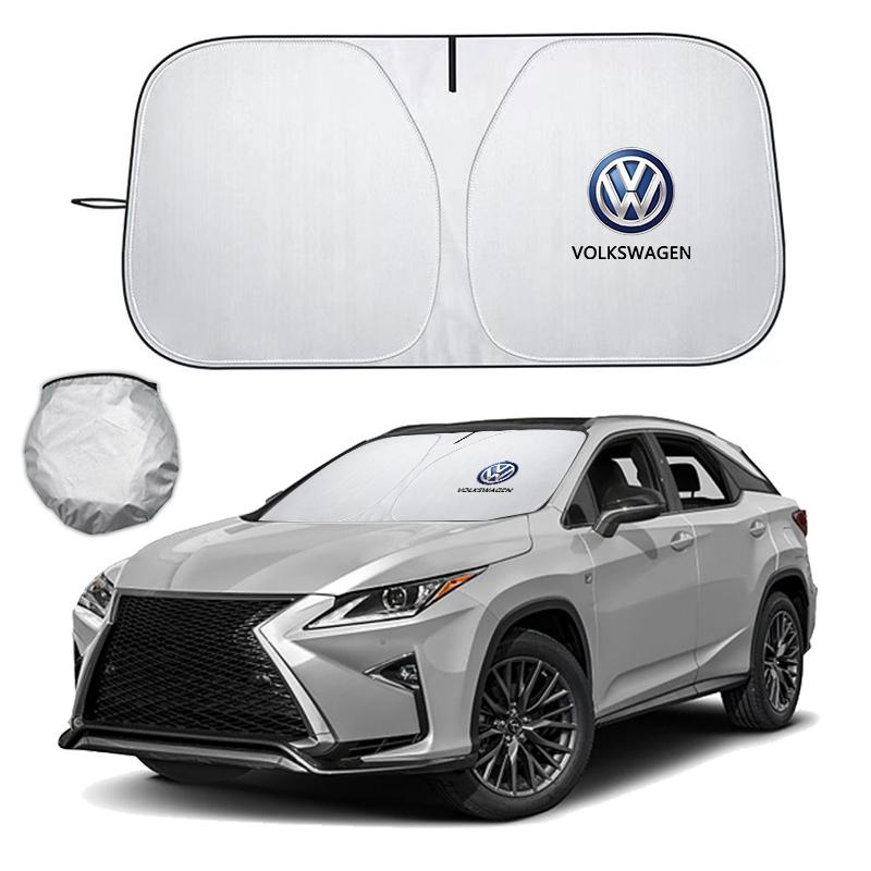 Valve Stems Caps Car Windshield Sun Shade Visor UV Protection Shield For VW Volkswagen GTI Polo Golf Passat Tiguan Arteon Touare zd6