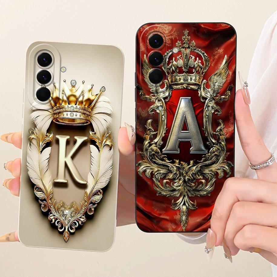 Для Samsung Galaxy A57 A37 A17 5G Чехол SM-A176B SM-A376B SM-A576B Ударопрочный Чехол Буква Корона Мягкий Funda Для Samsung F17 Coque