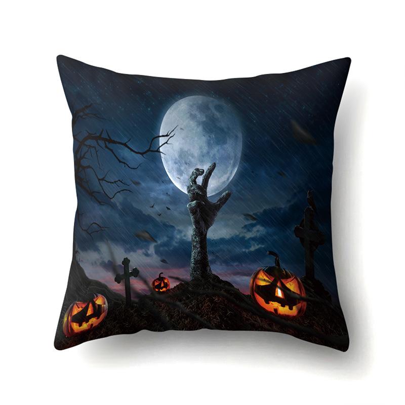 Halloween Pillowcase Car Waist Pillow Pumpkin Sofa Cushion Cover Office Home Living Room Pillowcase
