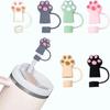 Dust-Proof Cat Paw Straw Cover 10mm Straw Stopper Cute Straw Topper  30&40 Oz Cup