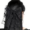 Creative Star Spider Web Hair Clip Spring Clip Gothic Bat Head Veil Elegant Lace Halloween Hairpin Hair Accessories