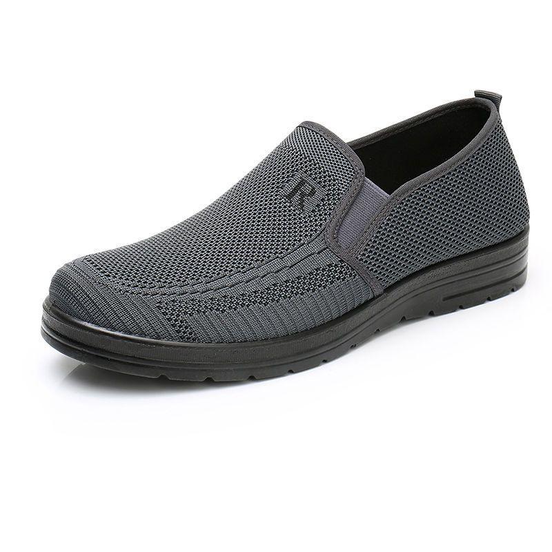 Старая северная парусиновая обувь мужская весенне-осенняя мягкая подошва нескользящая обувь для пожилых отцов дышащая одинарная обувь для мужчин среднего и пожилого возраста ca